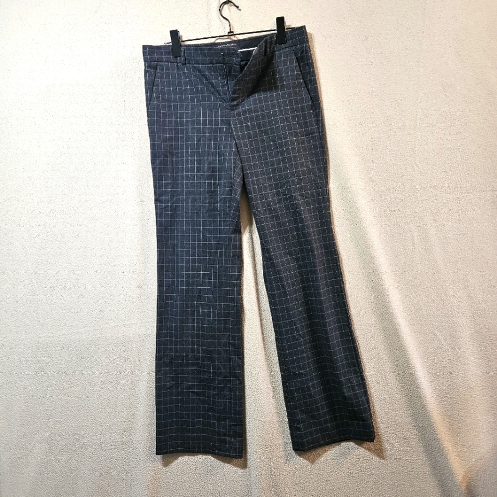 Banana Republic Logan Straight Leg Checkered Pants Sz 6